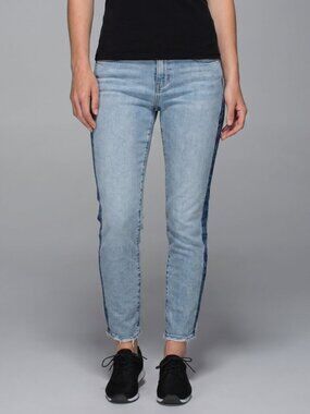 Womens Agolde Two-Tone Jeans